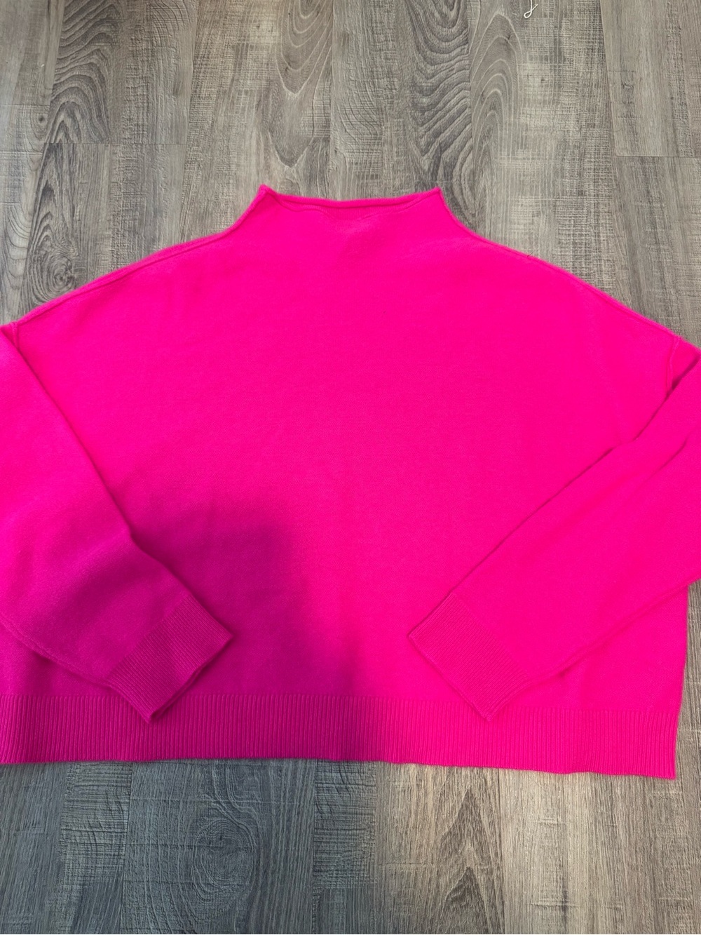 Pilcro Bright Pink Mock Neck Sweater